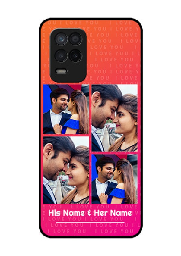 Realme 8s 5G Custom Glass Phone Case - I Love You Pink Design