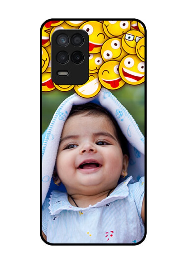 Realme 8s 5G Custom Glass Mobile Case - with Smiley Emoji Design