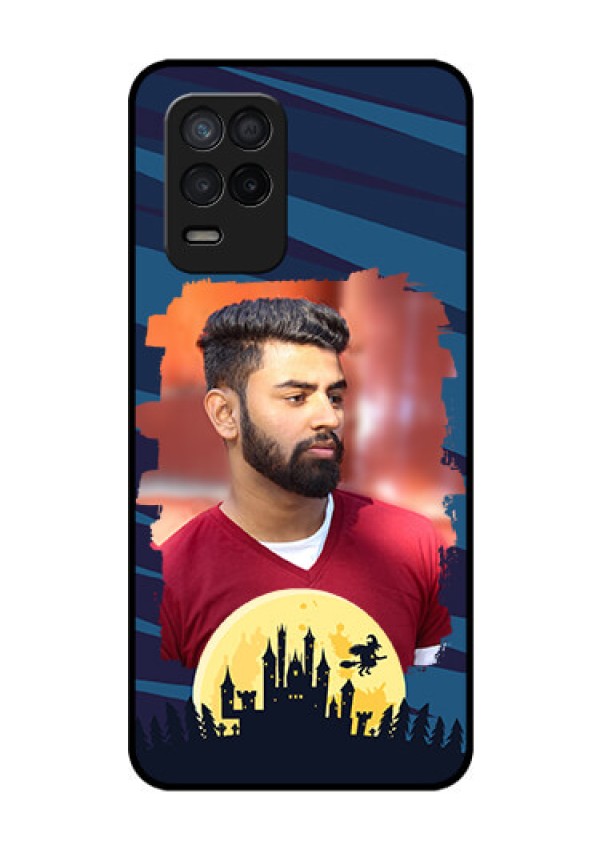 Realme 8s 5G Photo Printing on Glass Case - Halloween Witch Design 