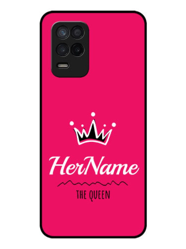 Custom Realme 8s 5G Glass Phone Case Queen with Name