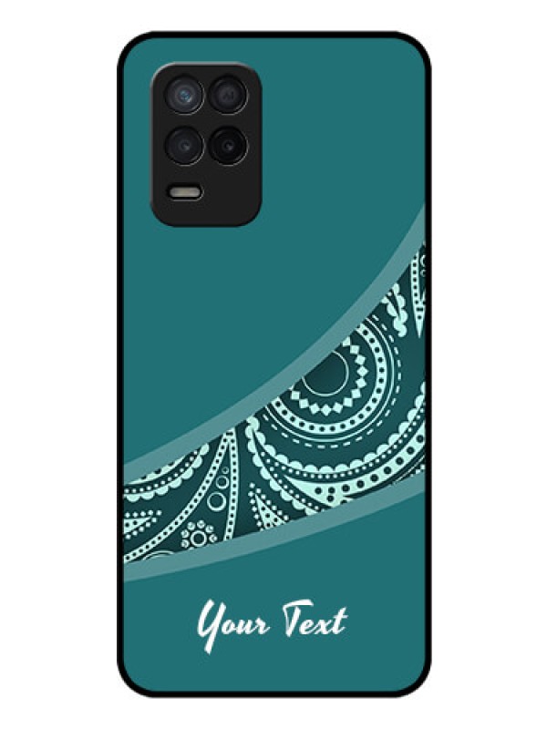 Custom Realme 8s 5G Photo Printing on Glass Case - semi visible floral Design