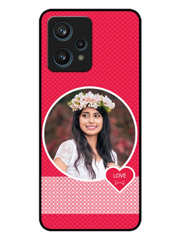 Custom Realme 9 4G Personalised Glass Phone Case - Pink Pattern Design