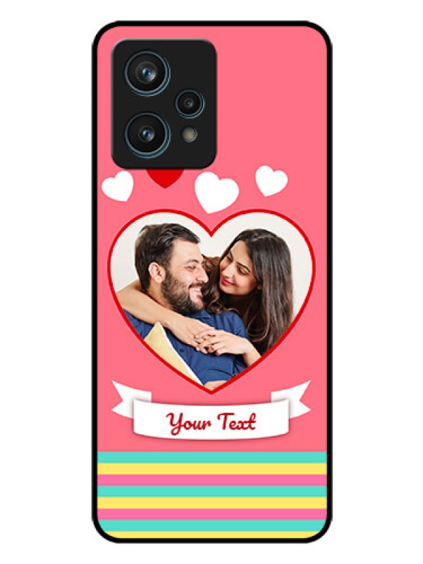 Custom Realme 9 4G Photo Printing on Glass Case - Love Doodle Design