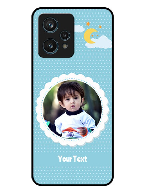 Custom Realme 9 4G Personalised Glass Phone Case - Violet Pattern Design