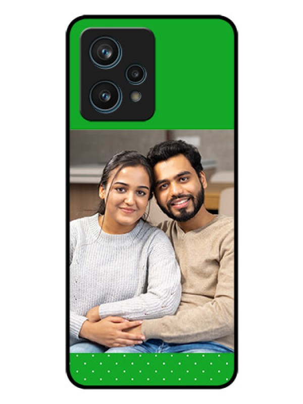 Custom Realme 9 4G Personalized Glass Phone Case - Green Pattern Design
