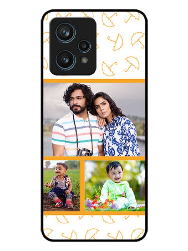 Custom Realme 9 4G Custom Glass Mobile Case - Yellow Pattern Design