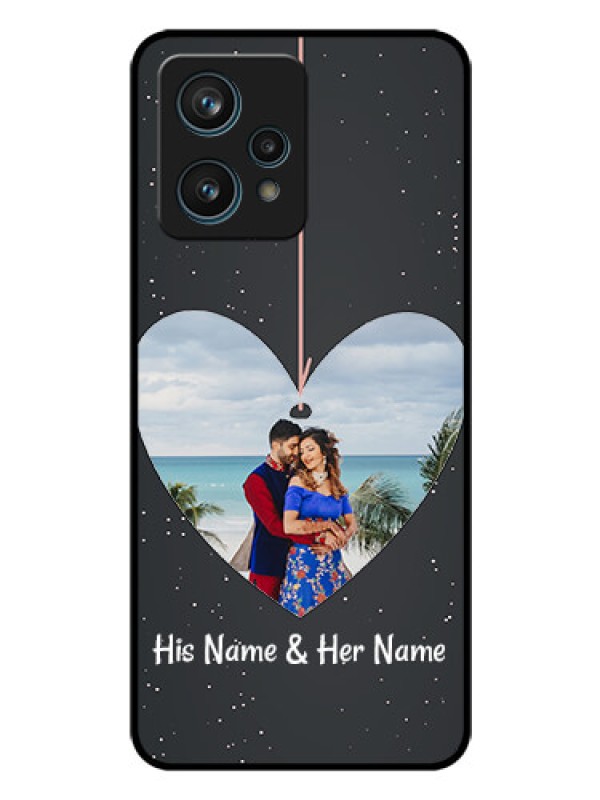 Custom Realme 9 4G Custom Glass Phone Case - Hanging Heart Design