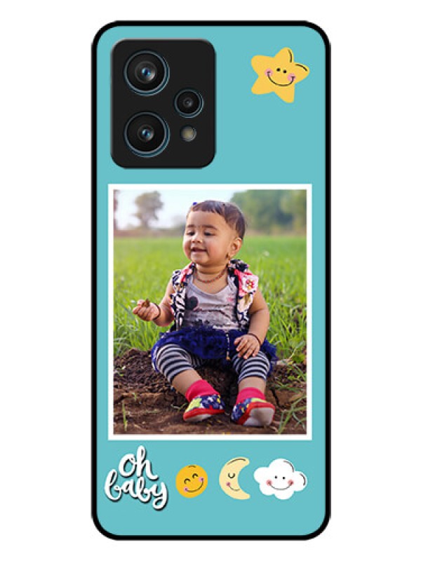 Custom Realme 9 4G Personalized Glass Phone Case - Smiley Kids Stars Design