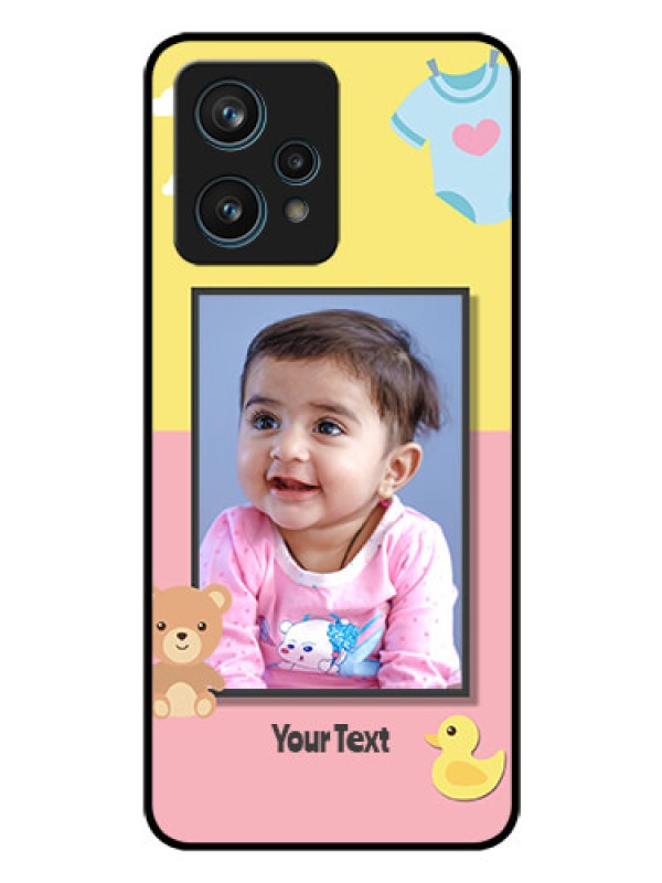Custom Realme 9 4G Photo Printing on Glass Case - Kids 2 Color Design