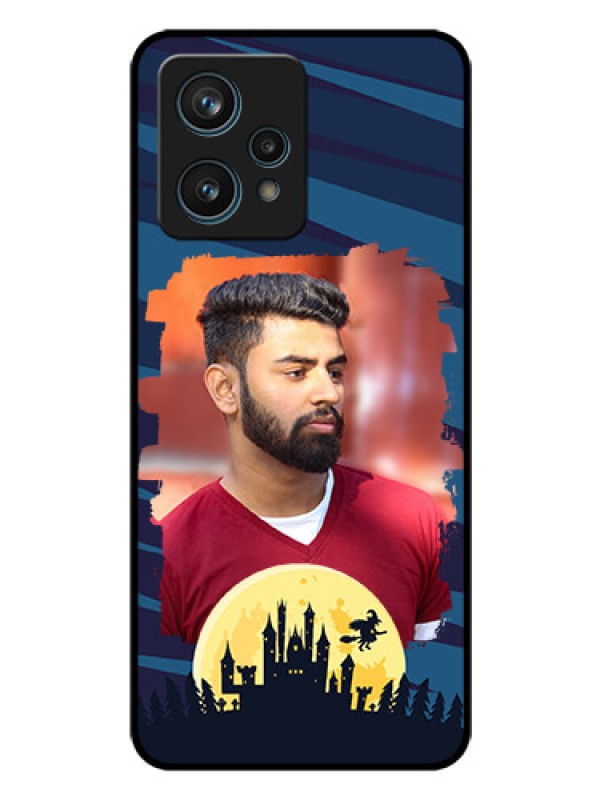 Custom Realme 9 4G Photo Printing on Glass Case - Halloween Witch Design