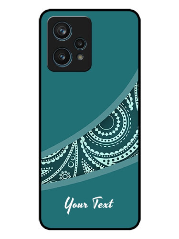Custom Realme 9 4G Photo Printing on Glass Case - semi visible floral Design