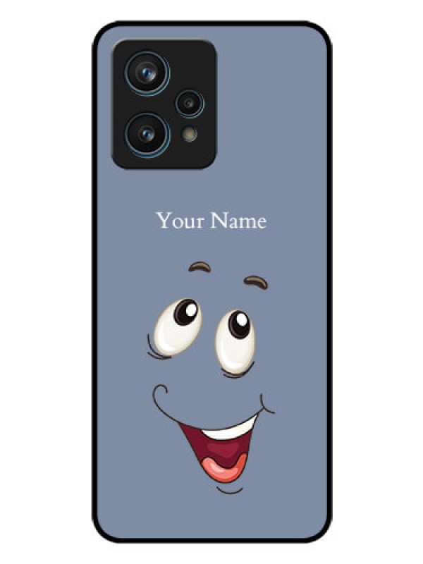 Custom Realme 9 4G Photo Printing on Glass Case - Laughing Cartoon Face Design