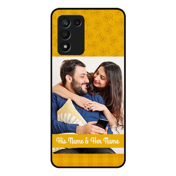 Realme 9 5G Speed Edition Custom Glass Mobile Case - Yellow Floral Design