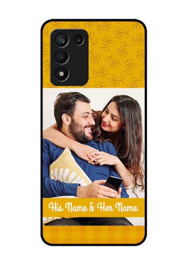 Realme 9 5G Speed Edition Custom Glass Mobile Case - Yellow Floral Design