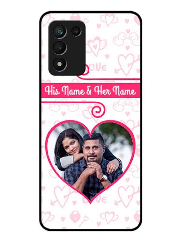 Custom Realme 9 5G Speed Edition Personalized Glass Phone Case - Heart Shape Love Design
