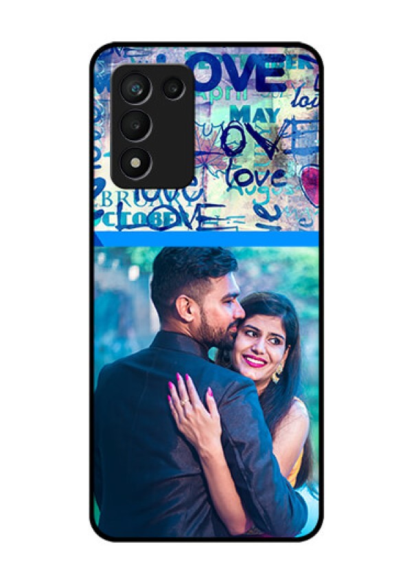 Realme 9 5G Speed Edition Custom Glass Mobile Case - Colorful Love Design