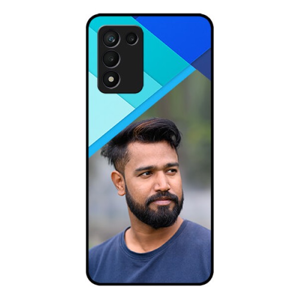 Realme 9 5G Speed Edition Custom Glass Phone Case - Blue Pattern Design