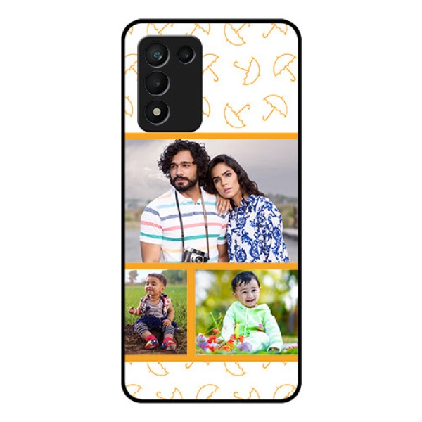 Realme 9 5G Speed Edition Custom Glass Mobile Case - Yellow Pattern Design