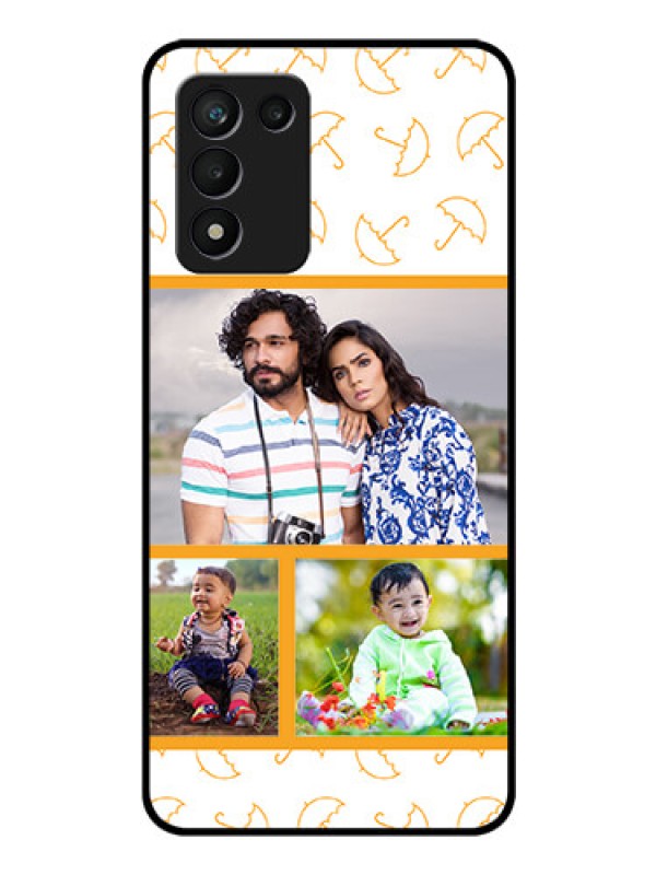 Custom Realme 9 5G Speed Edition Custom Glass Mobile Case - Yellow Pattern Design