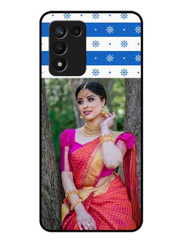 Custom Realme 9 5G Speed Edition Photo Printing on Glass Case - Snow Pattern Design
