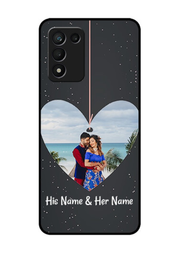 Realme 9 5G Speed Edition Custom Glass Phone Case - Hanging Heart Design
