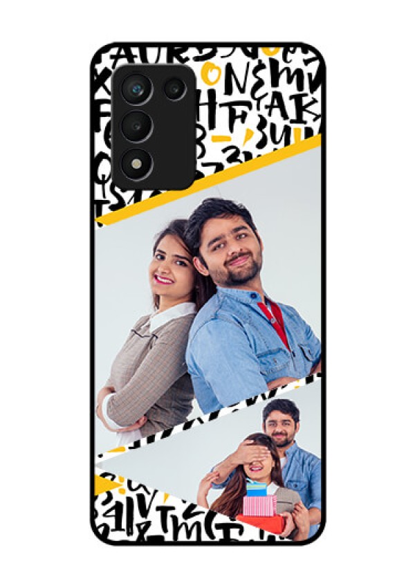 Realme 9 5G Speed Edition Custom Glass Mobile Case - Letters Pattern Design