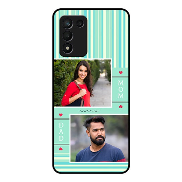 Realme 9 5G Speed Edition Custom Glass Phone Case - Mom & Dad Pic Design