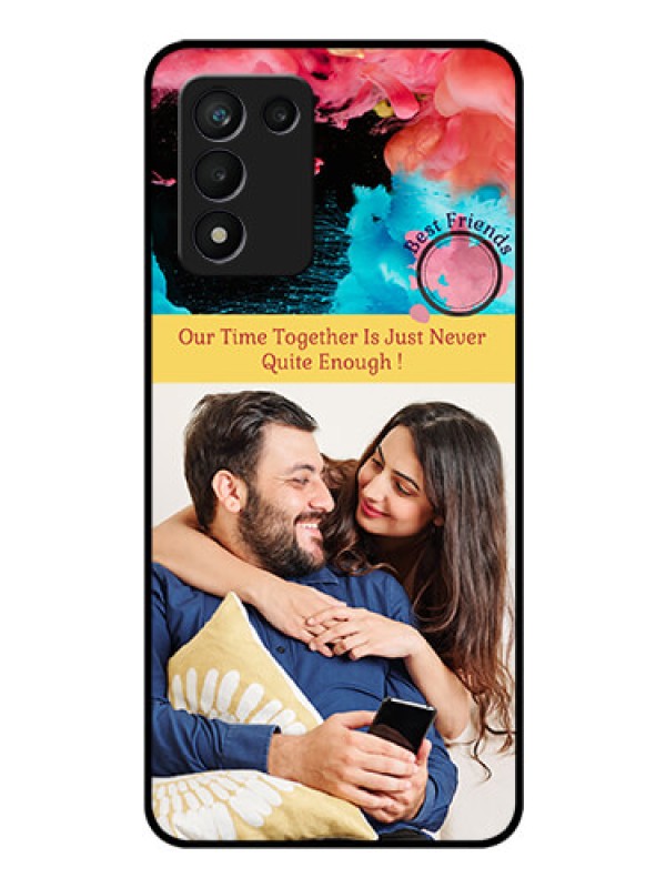 Custom Realme 9 5G Speed Edition Custom Glass Mobile Case - Quote with Acrylic Painting Design