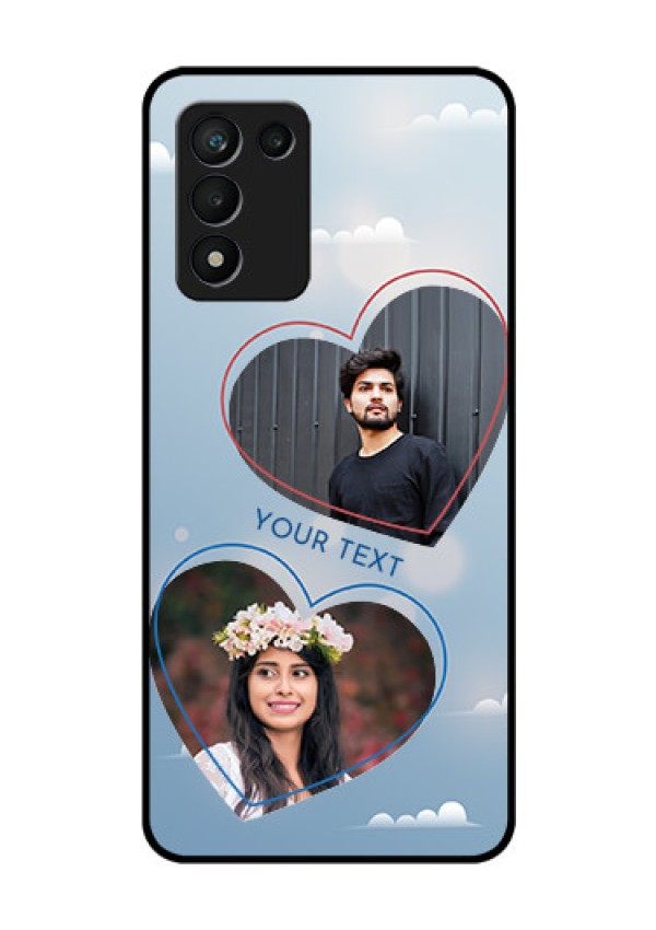 Realme 9 5G Speed Edition Custom Glass Mobile Case - Blue Color Couple Design
