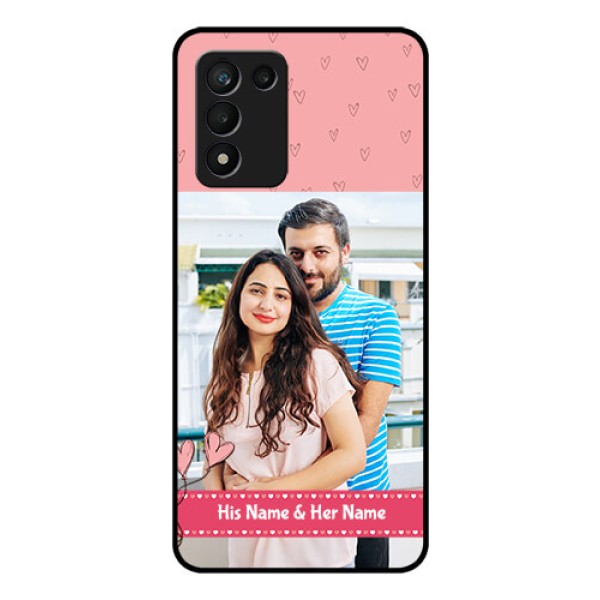 Realme 9 5G Speed Edition Personalized Glass Phone Case - Love Design Peach Color Realme 9 5G Speed Edition Personalized Glass Phone Case - Love Design Peach Color