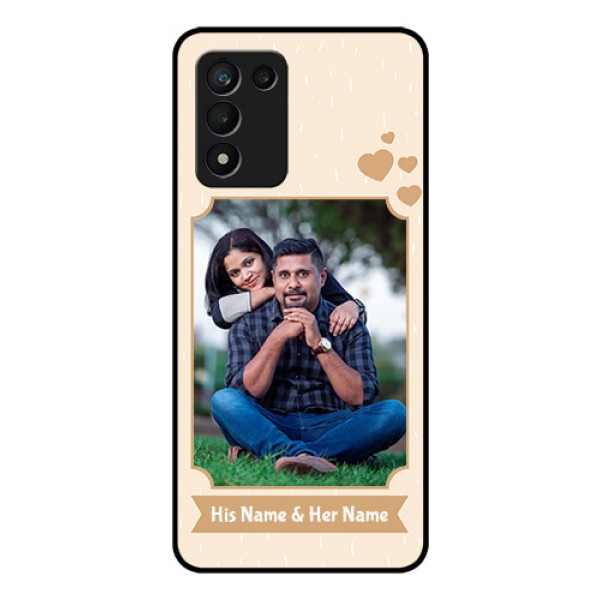 Realme 9 5G Speed Edition Custom Glass Phone Case - with confetti love design Realme 9 5G Speed Edition Custom Glass Phone Case - with confetti love design