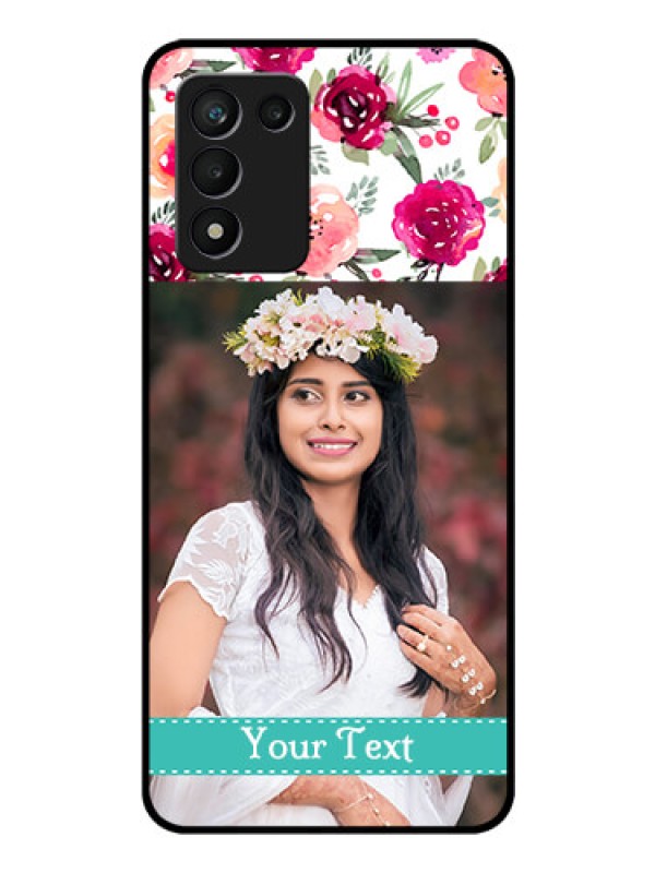 Custom Realme 9 5G Speed Edition Custom Glass Phone Case - Watercolor Floral Design