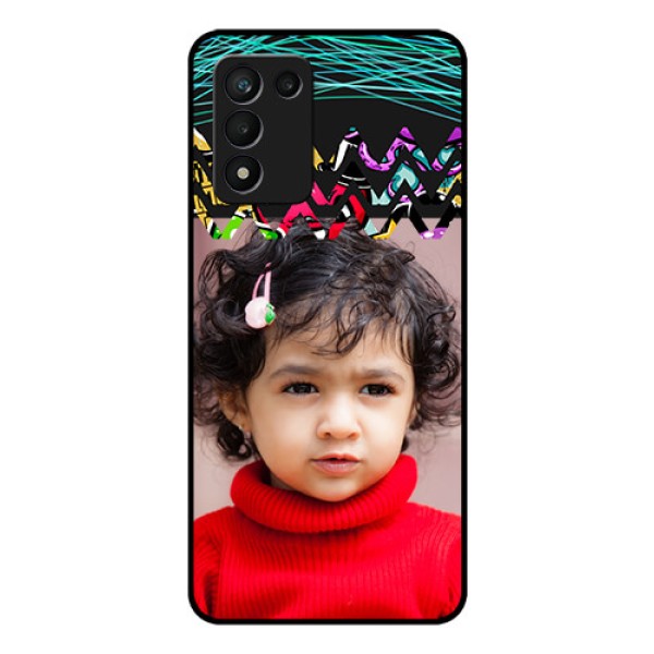 Realme 9 5G Speed Edition Personalized Glass Phone Case - Neon Abstract Design
