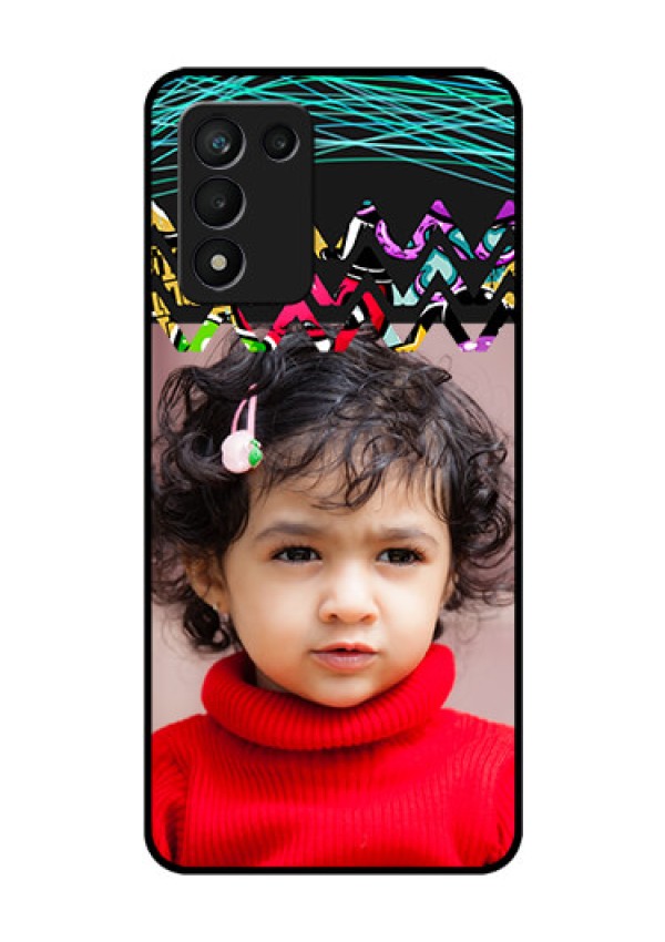 Realme 9 5G Speed Edition Personalized Glass Phone Case - Neon Abstract Design