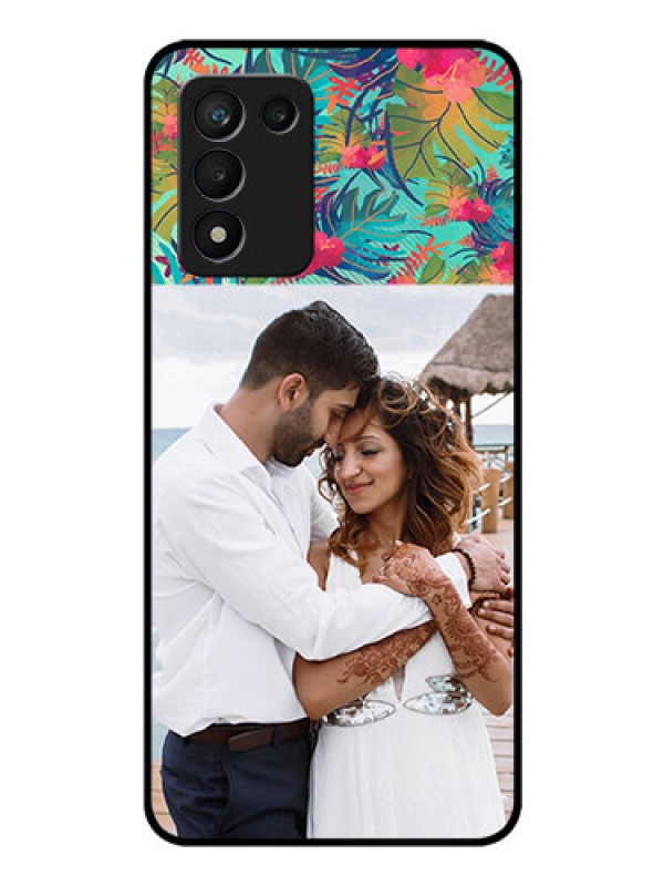Custom Realme 9 5G Speed Edition Photo Printing on Glass Case - Watercolor Floral Design