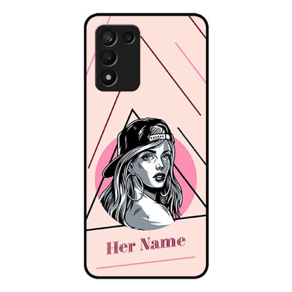 Realme 9 5G Speed Edition Personalized Glass Phone Case - Rockstar Girl Design