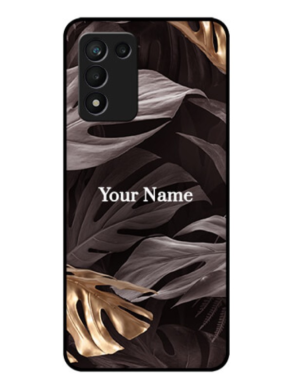 Custom Realme 9 5G Speed Edition Personalised Glass Phone Case - Wild Leaves digital paint Design