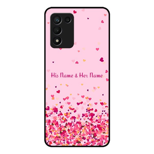 Realme 9 5G Speed Edition Photo Printing on Glass Case - Floating Hearts Design