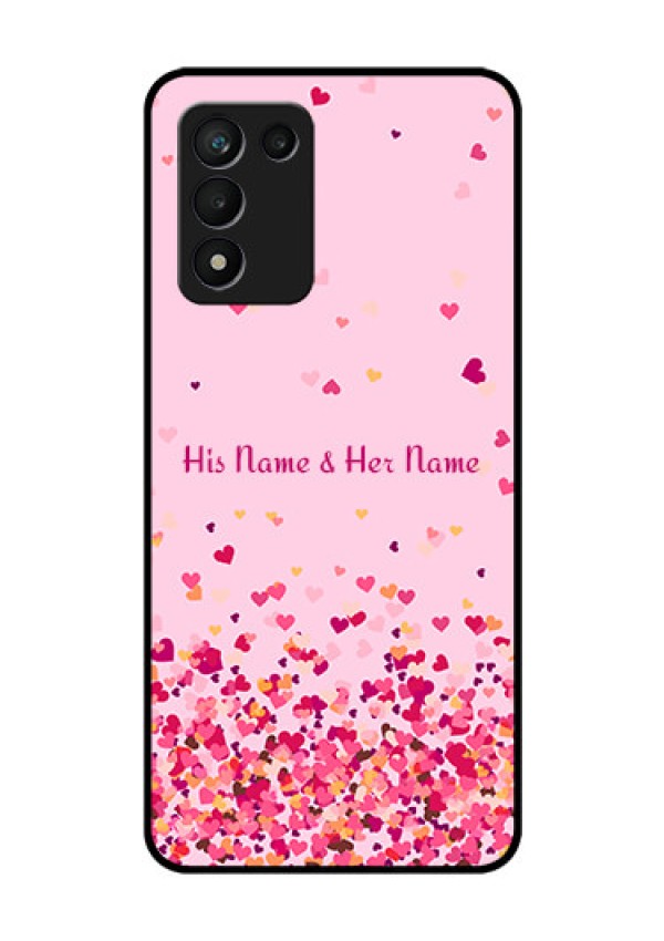 Realme 9 5G Speed Edition Photo Printing on Glass Case - Floating Hearts Design
