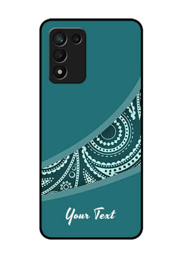 Realme 9 5G Speed Edition Photo Printing on Glass Case - semi visible floral Design