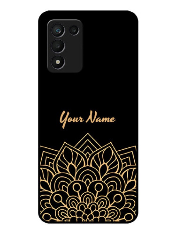 Custom Realme 9 5G Speed Edition Custom Glass Phone Case - Golden mandala Design