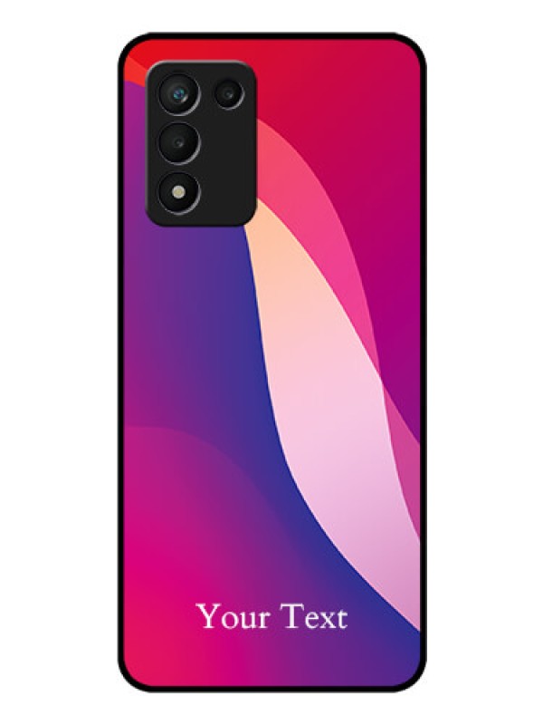 Custom Realme 9 5G Speed Edition Personalized Glass Phone Case - Digital abstract Overlap Design