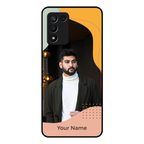 Realme 9 5G Speed Edition Personalized Glass Phone Case - Tri-coloured overlay design Realme 9 5G Speed Edition Personalized Glass Phone Case - Tri-coloured overlay design