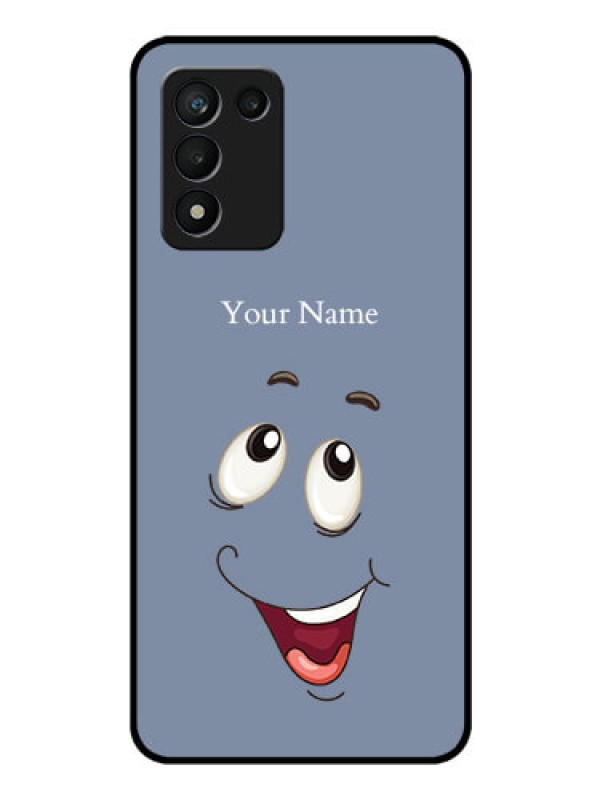Custom Realme 9 5G Speed Edition Photo Printing on Glass Case - Laughing Cartoon Face Design