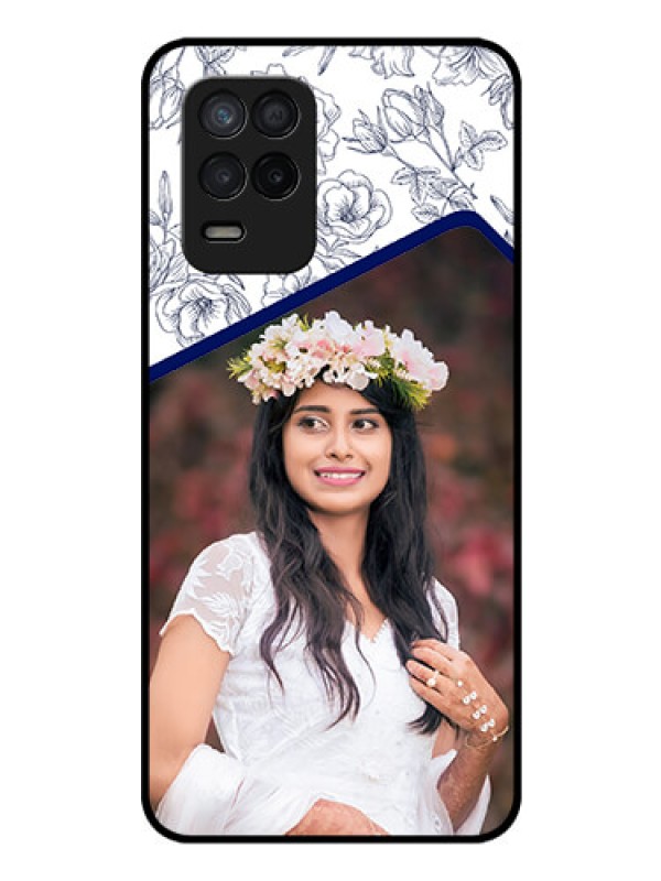 Custom Realme 9 5G Personalized Glass Phone Case - Premium Floral Design
