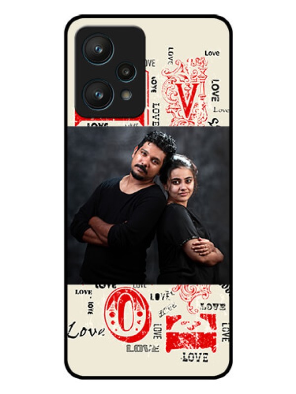 Custom Realme 9 Pro 5G Photo Printing on Glass Case - Trendy Love Design Case