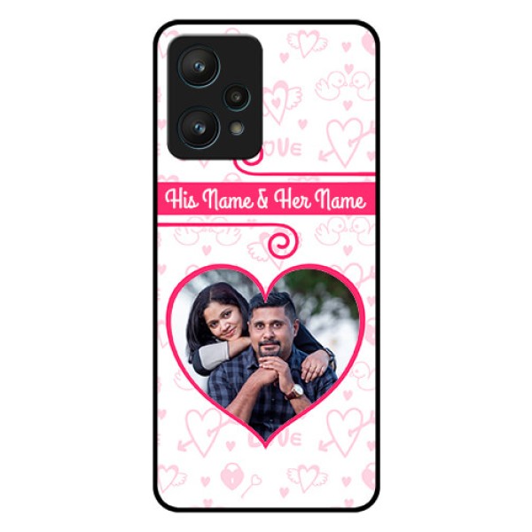 Realme 9 Pro 5G Personalized Glass Phone Case - Heart Shape Love Design Realme 9 Pro 5G Personalized Glass Phone Case - Heart Shape Love Design
