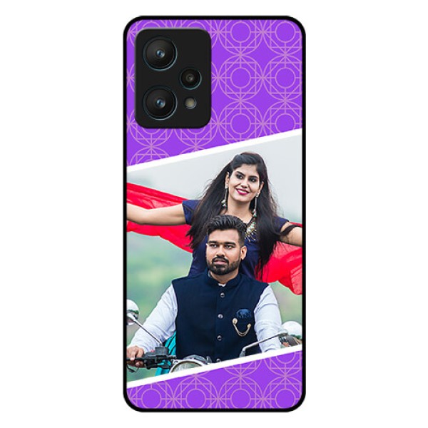 Realme 9 Pro 5G Custom Glass Phone Case - Violet Pattern Design