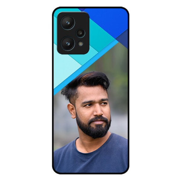 Realme 9 Pro 5G Custom Glass Phone Case - Blue Pattern Design