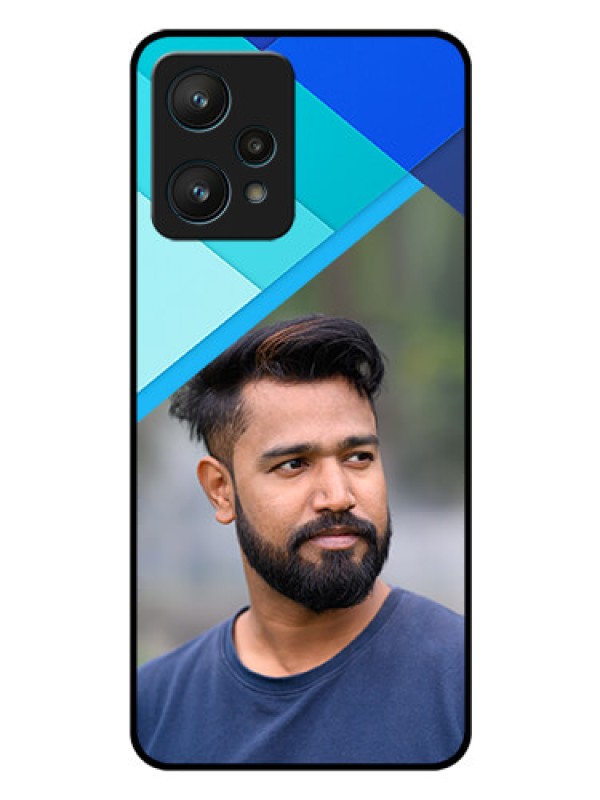 Custom Realme 9 Pro 5G Custom Glass Phone Case - Blue Pattern Design